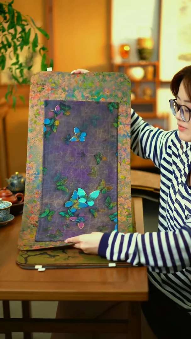 花园牡丹大片+手绘蝴蝶小片