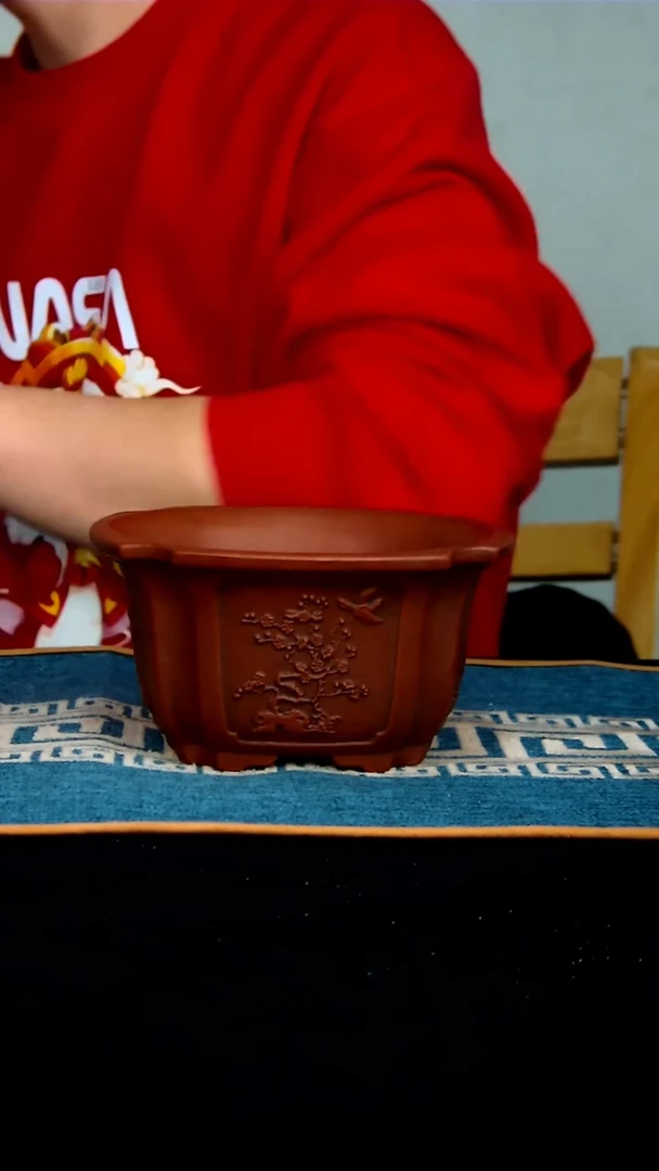 【闪购商品】紫砂花盆14*7.5内径紫砂花盆