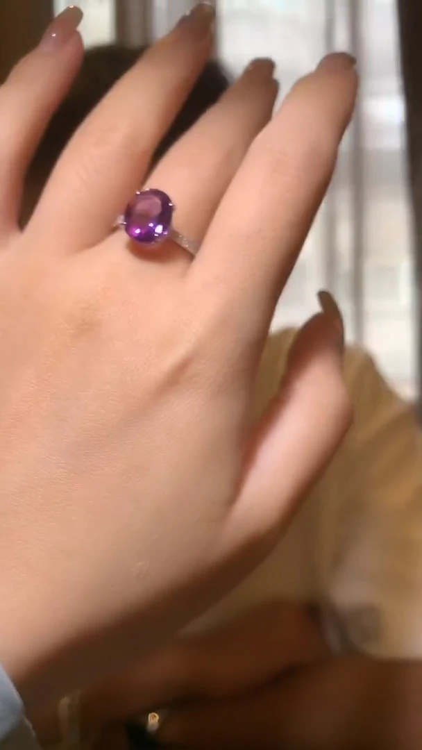 银S925镶嵌戒指水晶【宝石世家严选】