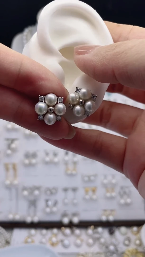 合金耳饰淡水珍珠43极光小灯泡