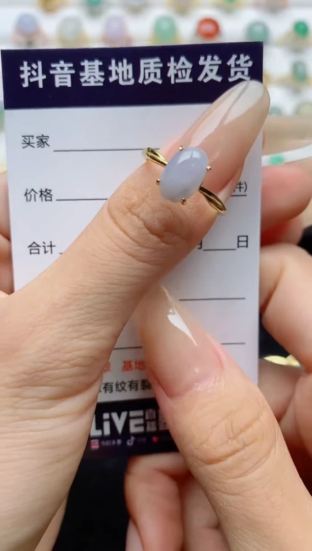 翡翠戒指银S925镶嵌.