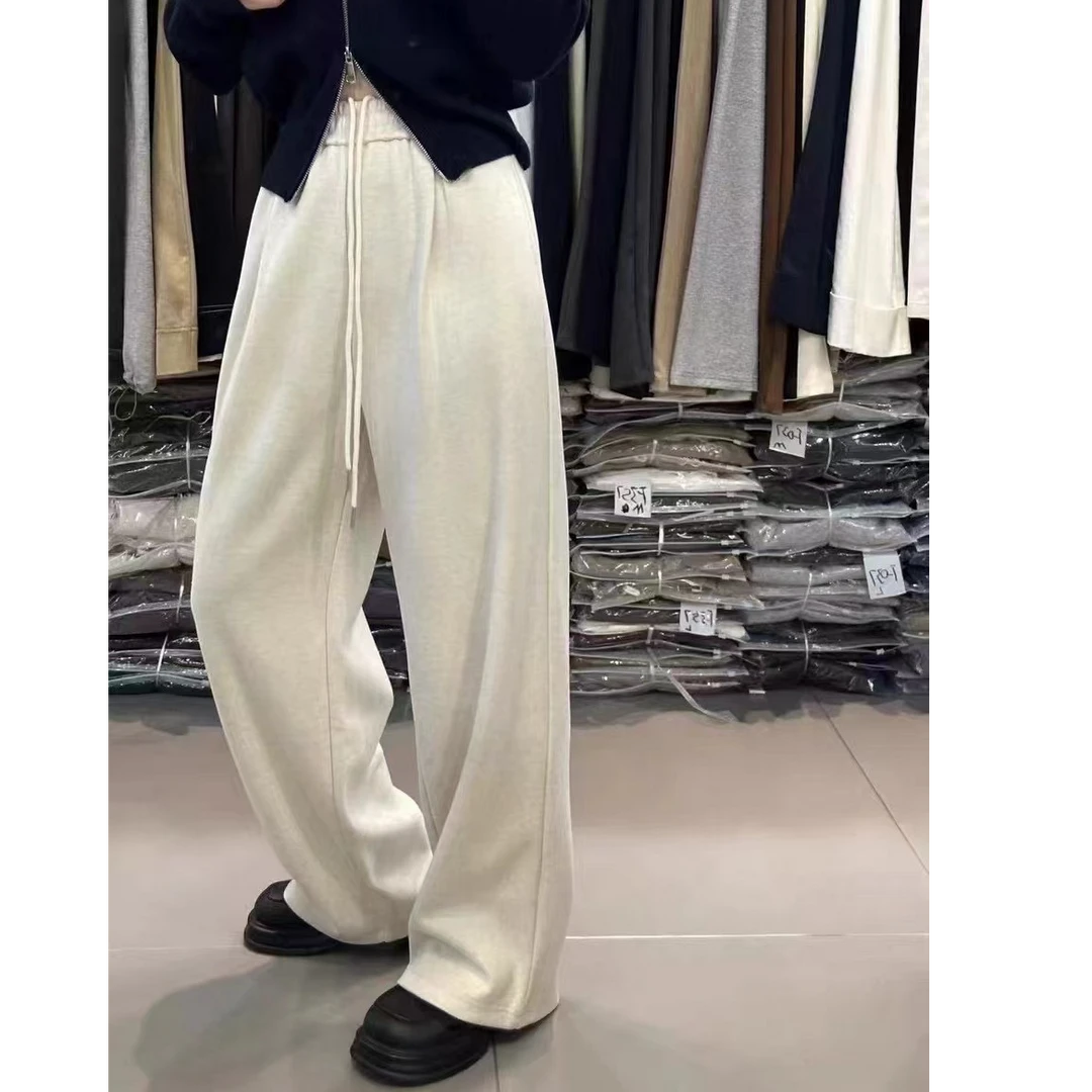 Pada&BLM【随性调调】韩系休闲 抽绳加绒直筒休闲裤1112 Hi Fortune