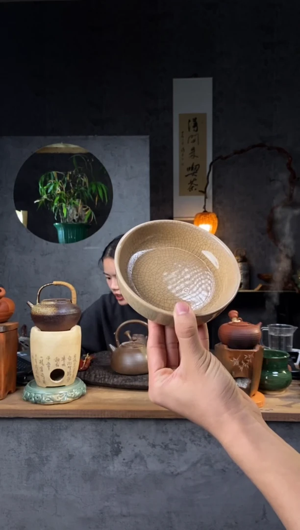 【闪购商品】全手工原矿潮州砂铫壶开片壶承高款