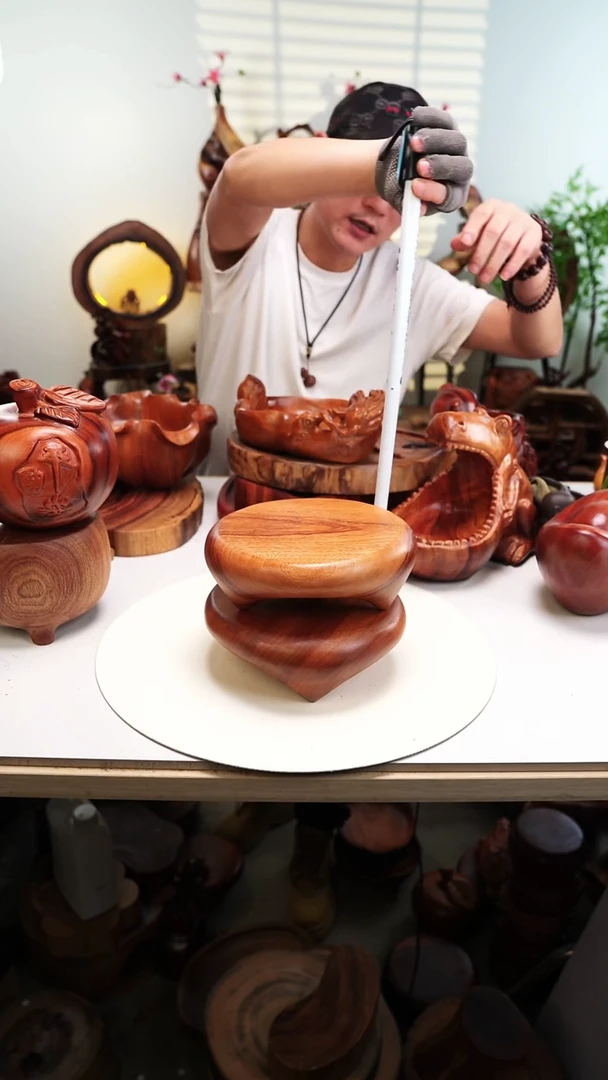 木香樟木摆件/三足底座