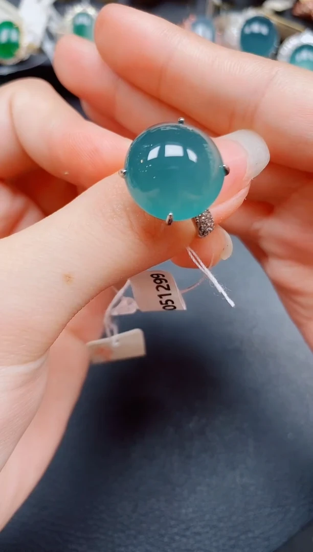 银S925镶嵌戒指翡翠翡翠