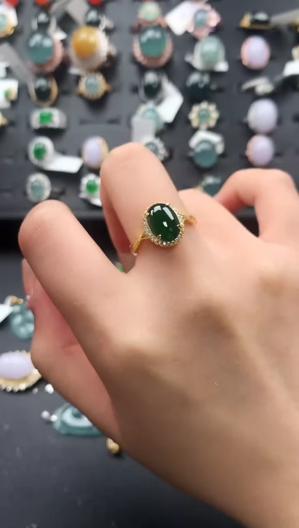 【闪购商品】翡翠戒指银S925镶嵌5124214