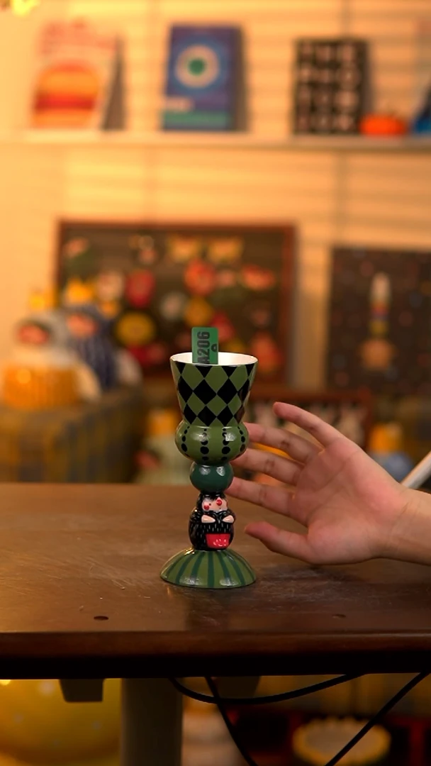 .206喜上陶社高脚杯微瑕