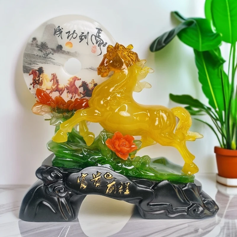 旺旺【富贵前程马】客厅电视柜玄关办公室乔迁开业礼品商务酒店高档