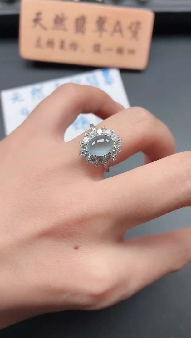 银S925镶嵌戒指翡翠1111