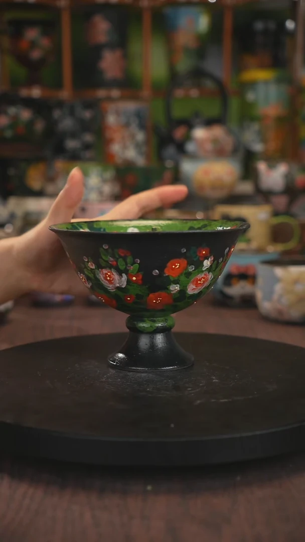 紫砂油画手绘釉下彩
