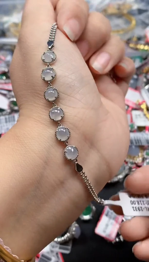 银S925镶嵌戒指翡翠天然A货缅甸翡翠