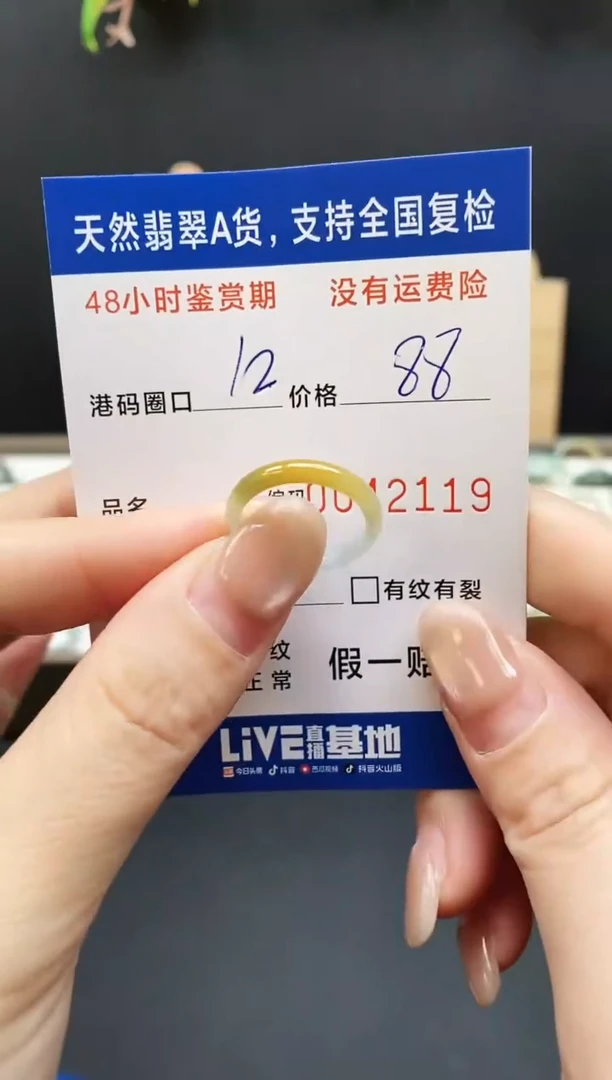 未镶嵌戒指翡翠2119