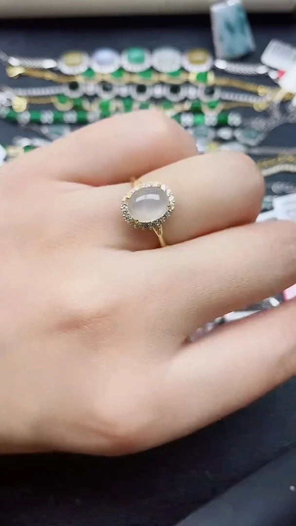 银S925镶嵌戒指翡翠1