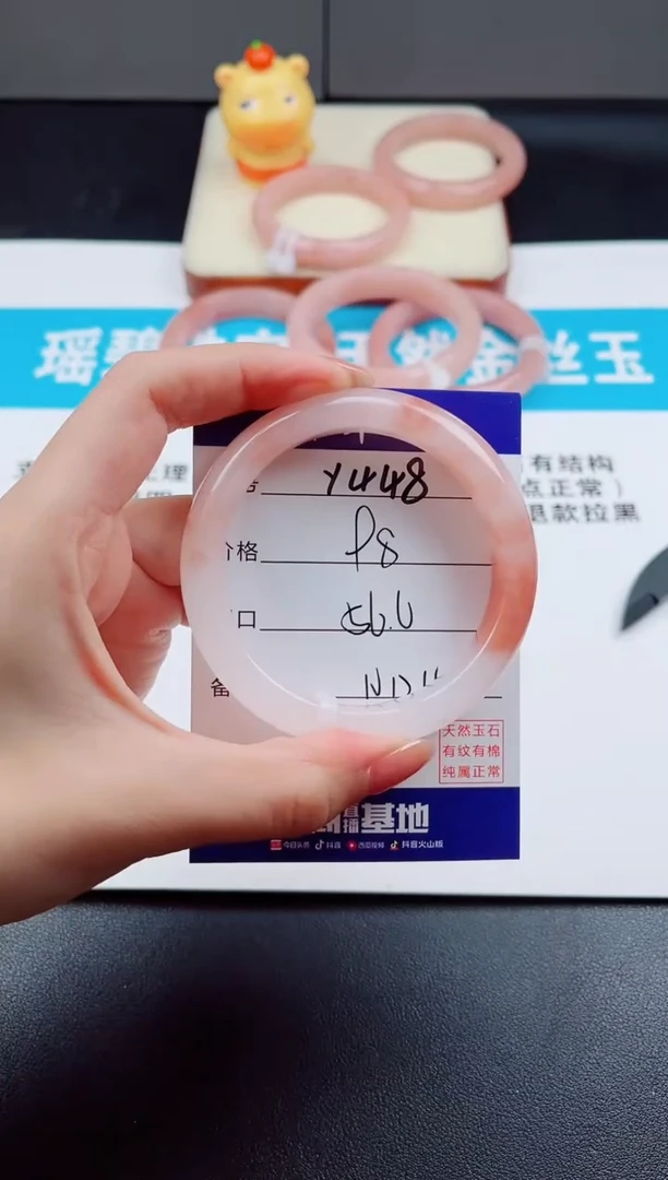未镶嵌手镯石英质玉Y448  -  56.6