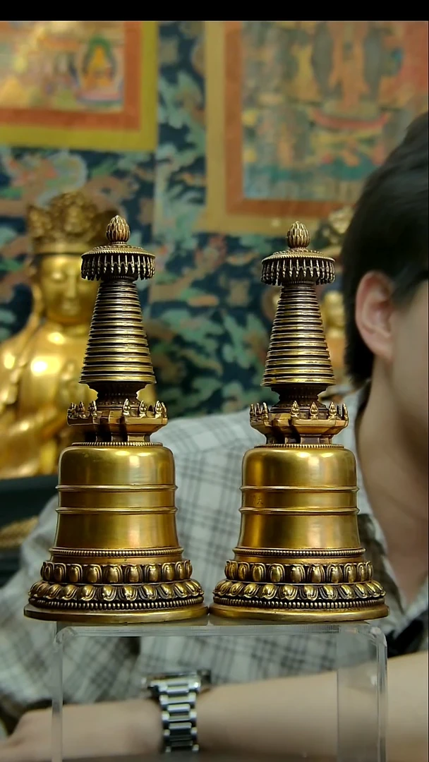 闲****客铜像造像收藏噶当塔