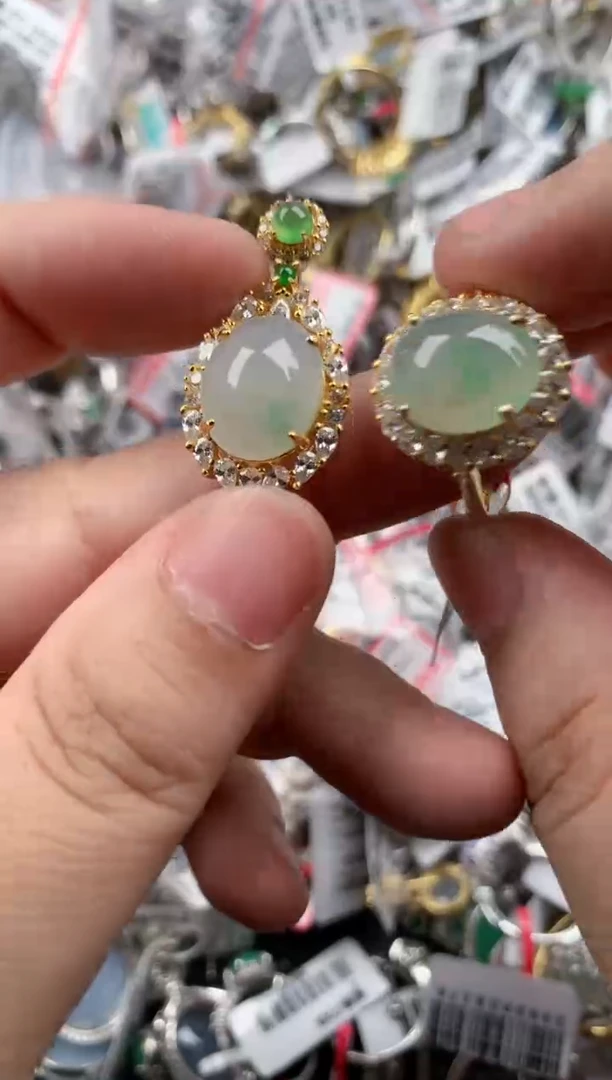 银S925镶嵌戒指翡翠3333-----10