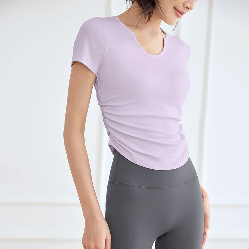 【25号】J34997DH瑜伽服女速干紧身运动上衣跑步长袖健身服MCY