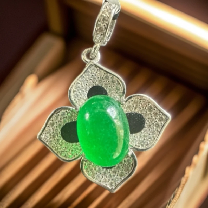A92 绿色蛋面吊坠