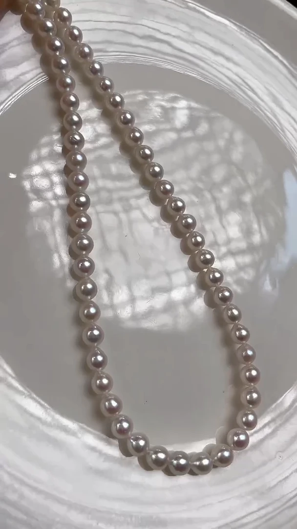 项链未镶嵌淡水珍珠69 4-5mm小米项链