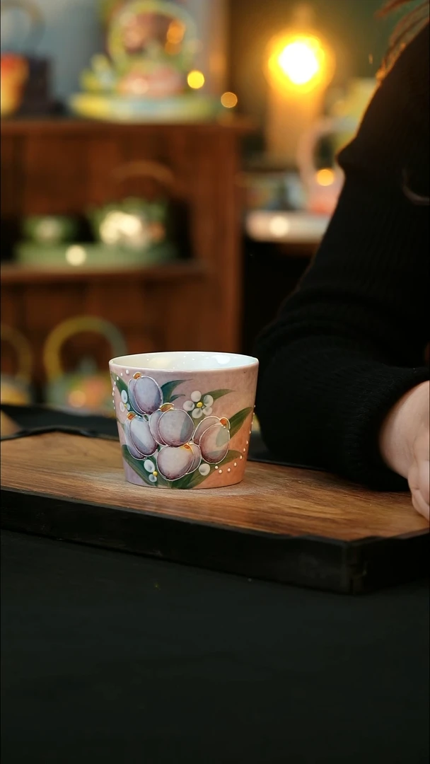 杯手绘心瓷陶瓷浮力