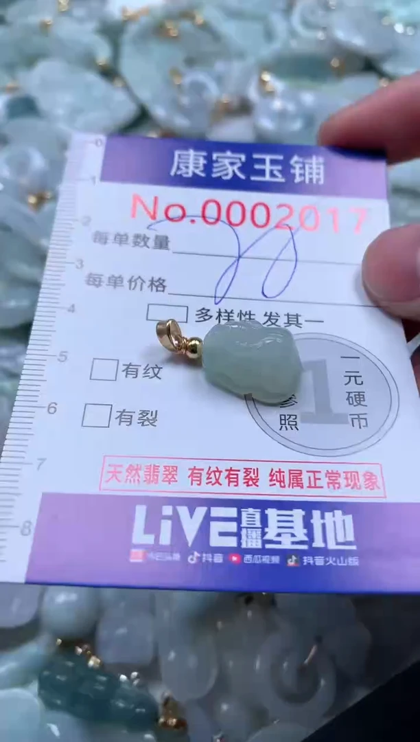【闪购商品】翡翠吊坠(不含链)未镶嵌2017