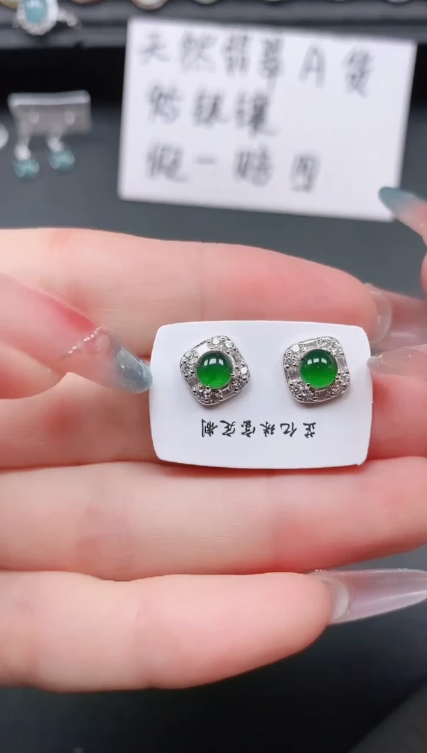 翡翠戒指银S925镶嵌11111