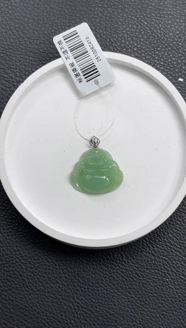 颈饰18K金镶嵌翡翠小****）YM839-6  佛公