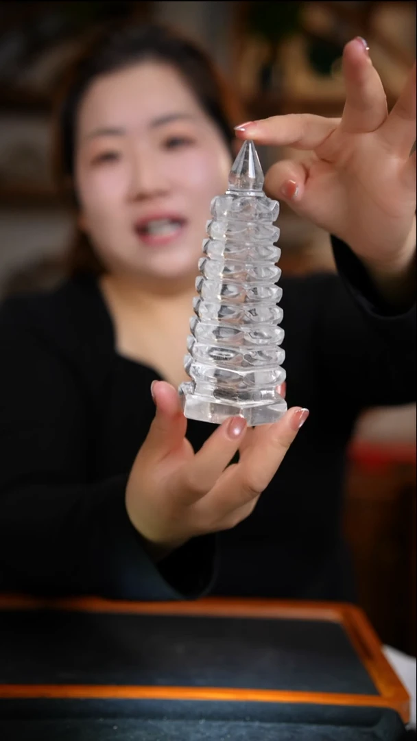 未镶嵌珠宝半成品水晶白水晶文昌塔D725