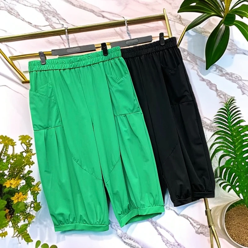 230-320斤 八分高弹大兜爆冰面膜裤