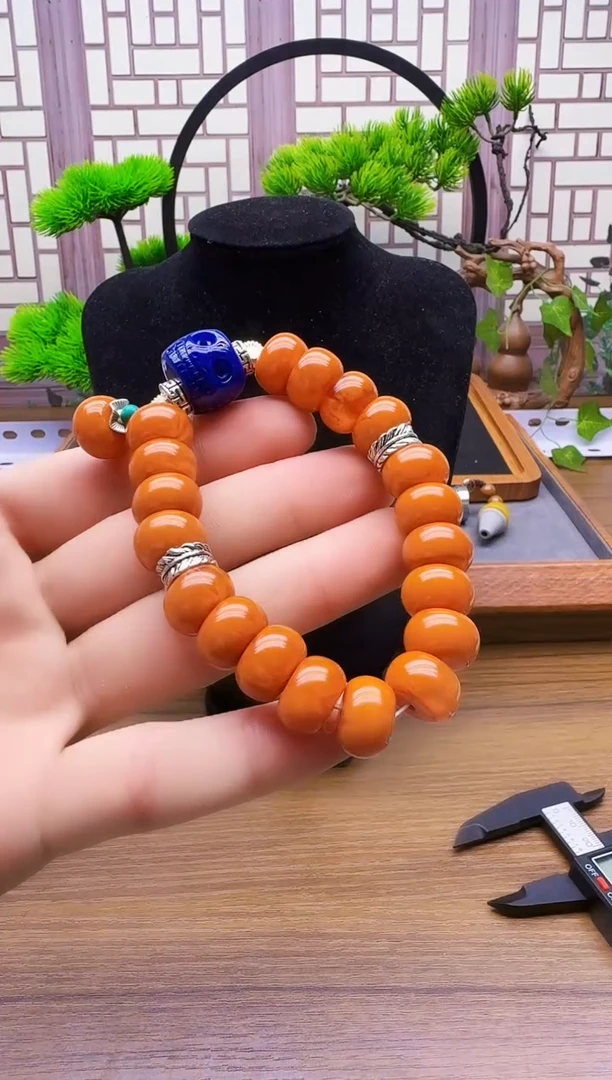 手链蜜蜡银S925镶嵌S213