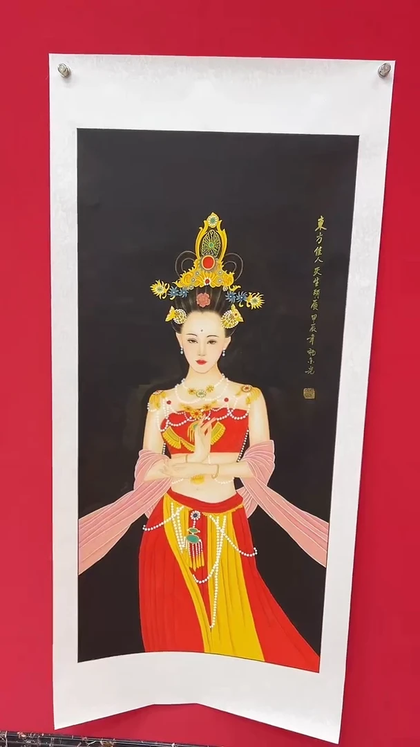 国画中国红/宣纸/国画