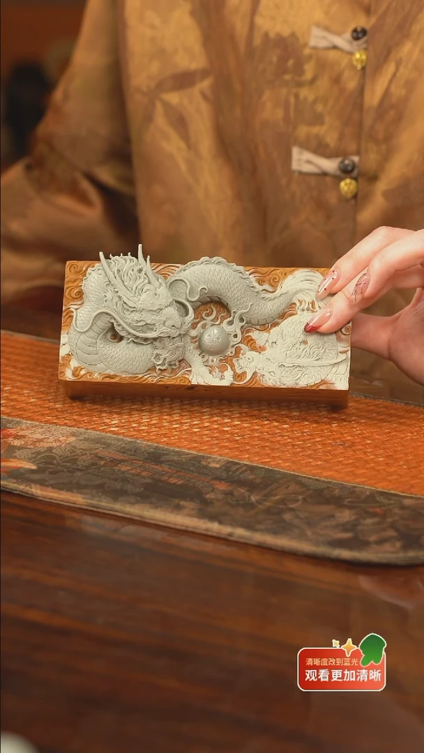 【闪购商品】纯手工双龙戏珠香盒