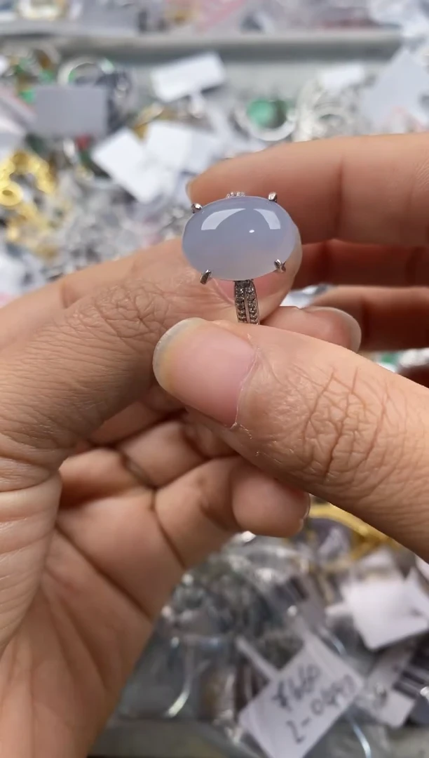 银S925镶嵌戒指翡翠111----4