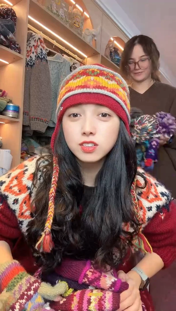 绵羊毛美利奴安哥拉红护耳帽（头围57以内）