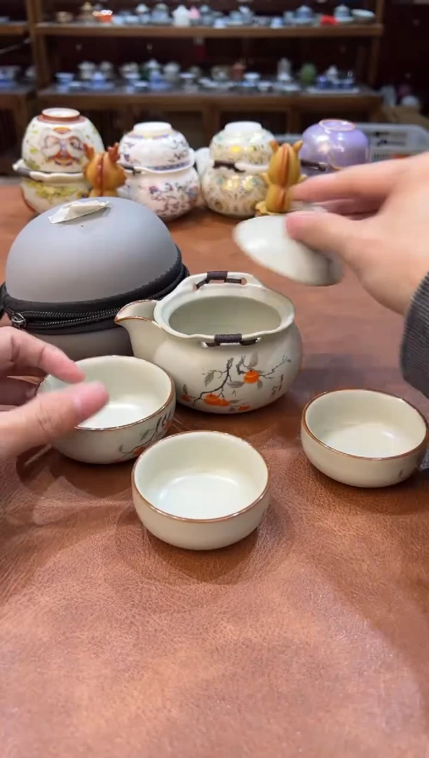 真的很便宜会开片的旅行茶具