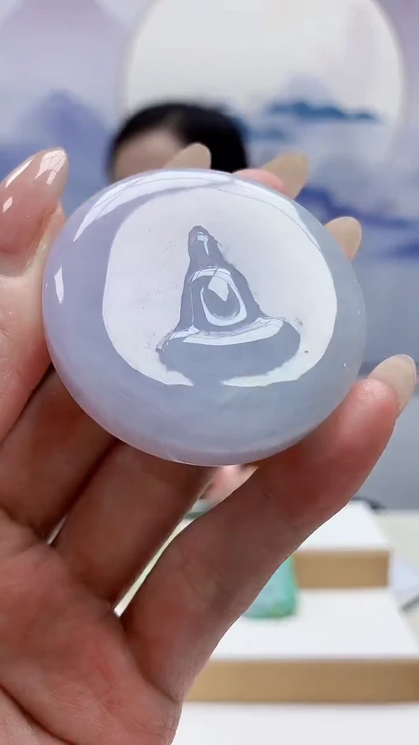 未镶嵌定制翡翠4852MM-毛货挂件50