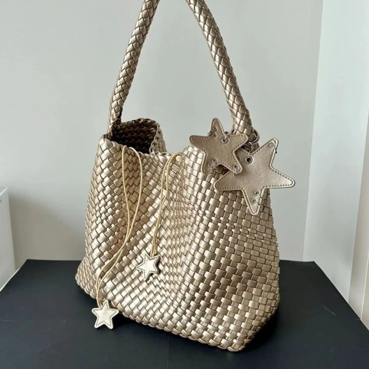 小众编织大容量上班专用包手提包女款爆款2025新款时尚休闲百搭