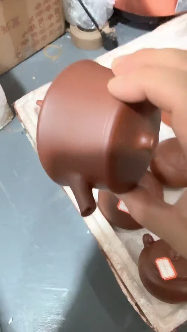 茶壶紫砂16号平台底槽清云柱200C微暇铁质大