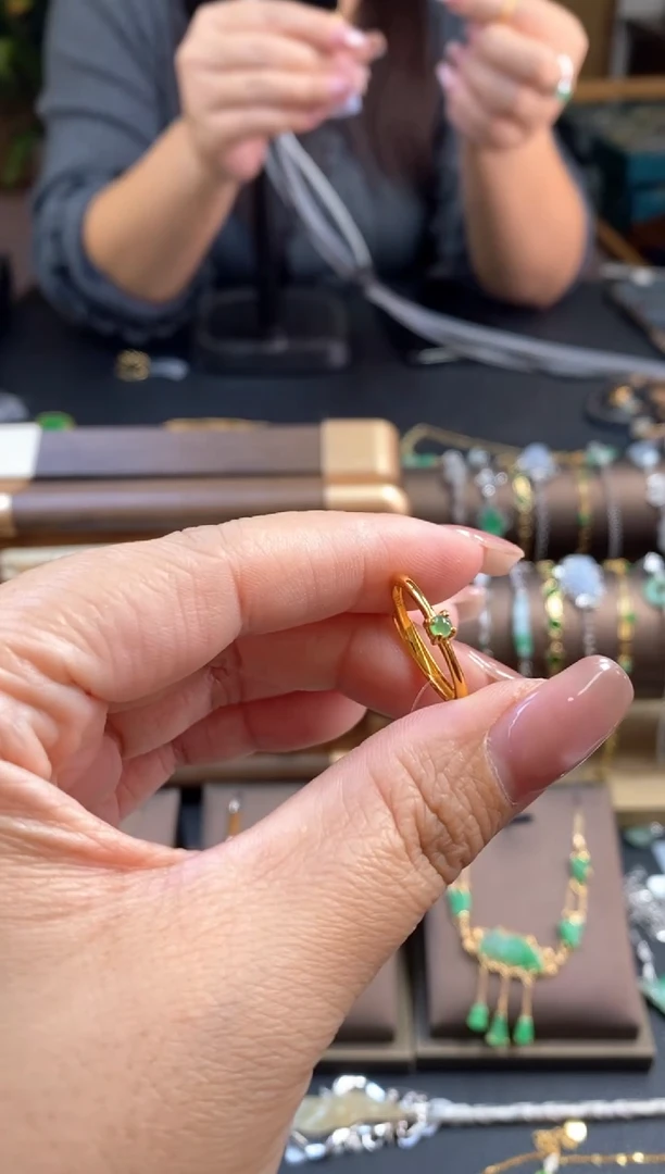 颈饰银S925镶嵌翡翠14233