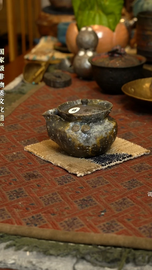 原矿陶土粗陶宝瓶