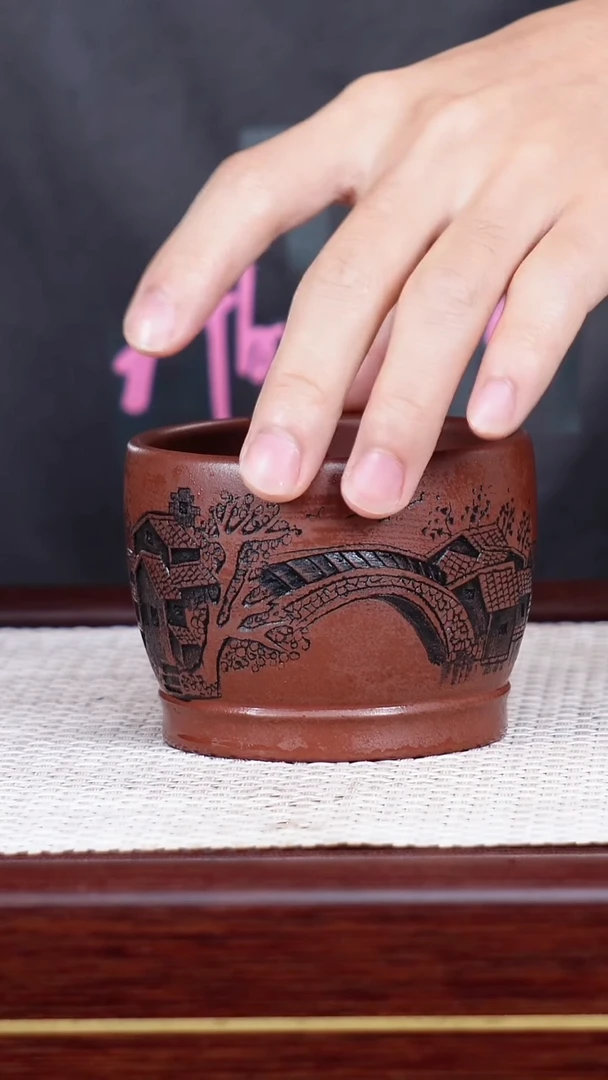 茶杯紫砂宜兴原矿紫砂主人杯