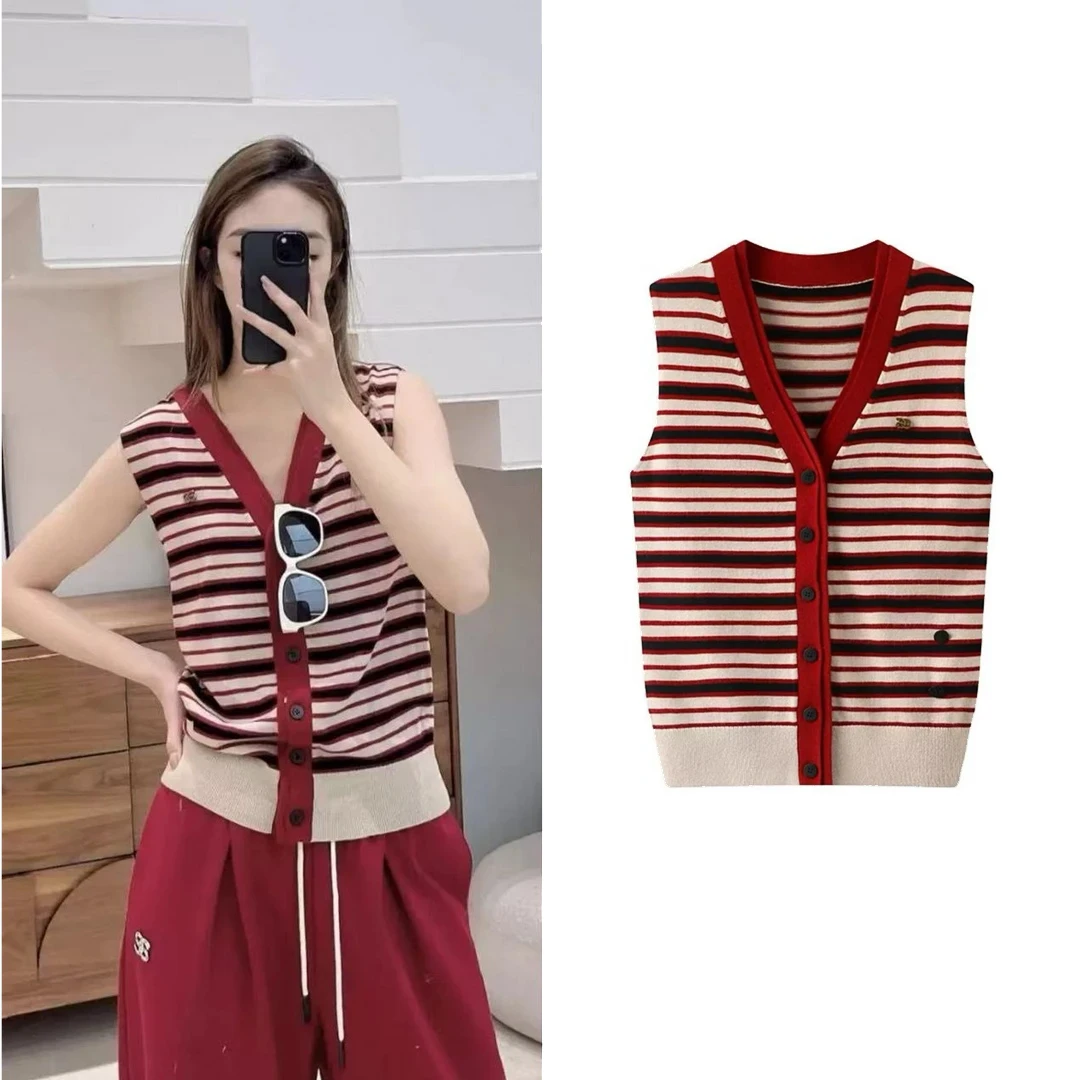 【福运蛇马甲】2025春季新款设计感小众红色喜庆马甲针织衫.Y8125