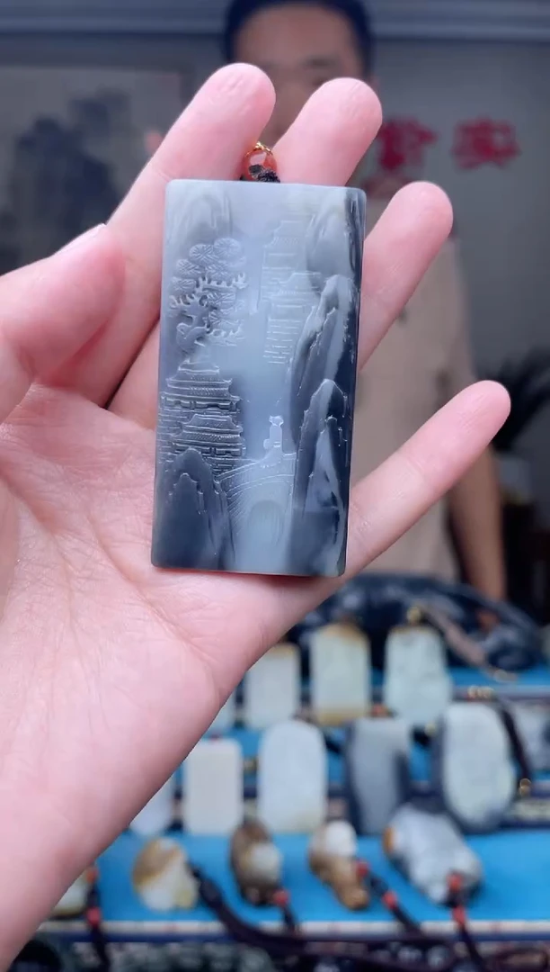 和田玉未镶嵌挂件1