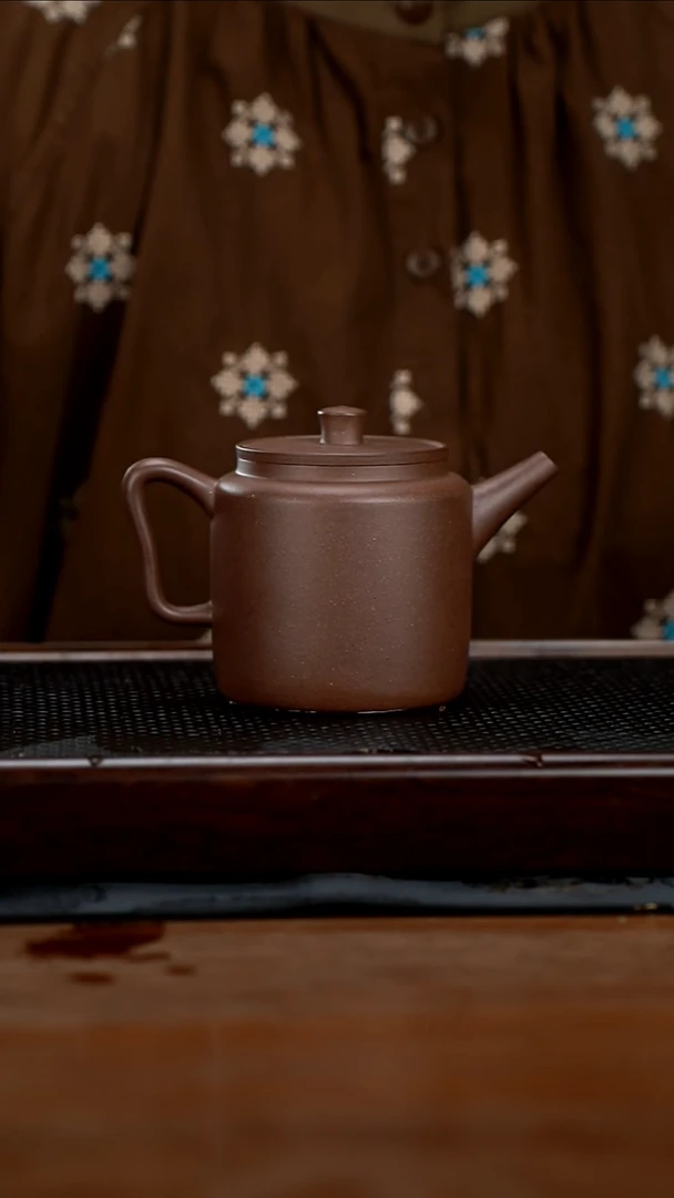 茶壶紫砂380cc黄龙山原矿百年老紫泥汲直11