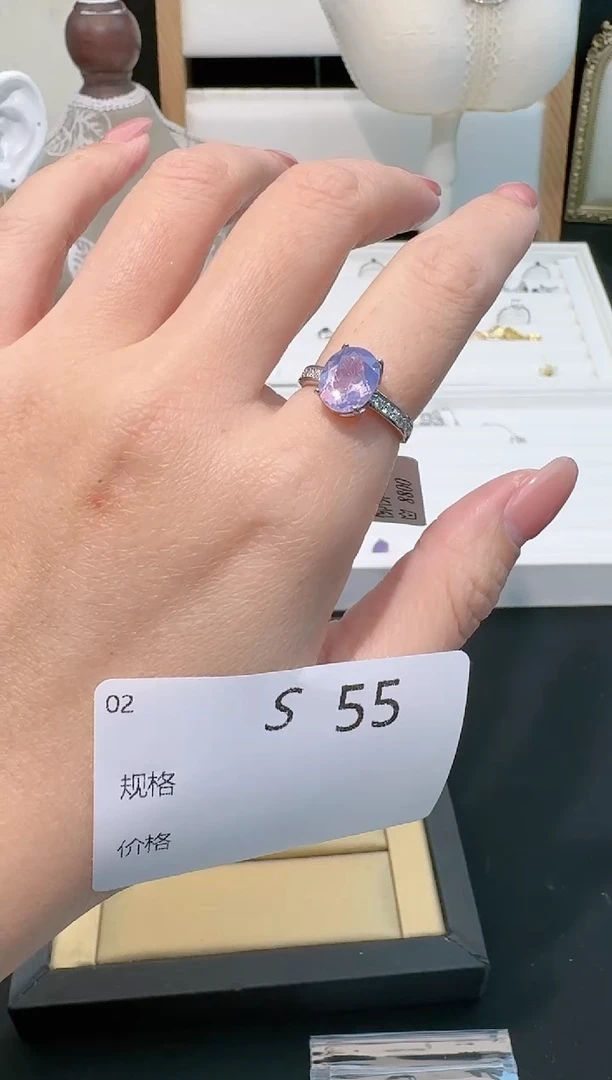 【闪购商品】水晶戒指银S925镶嵌多样性发一S55