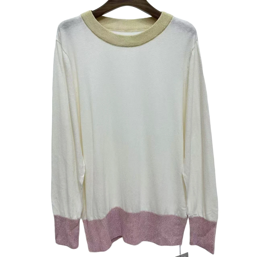 250气质撞色高级感针织毛衣