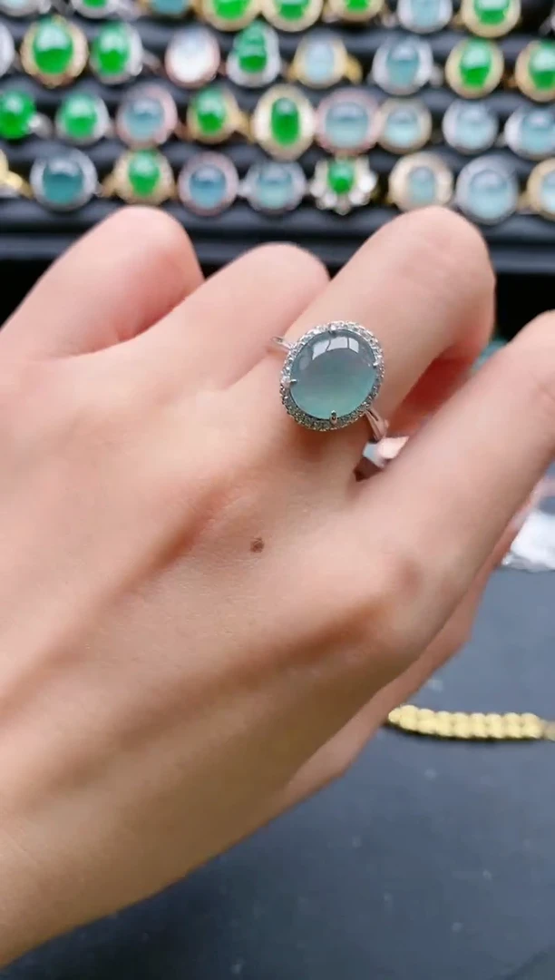 【闪购商品】翡翠戒指银S925镶嵌1111111