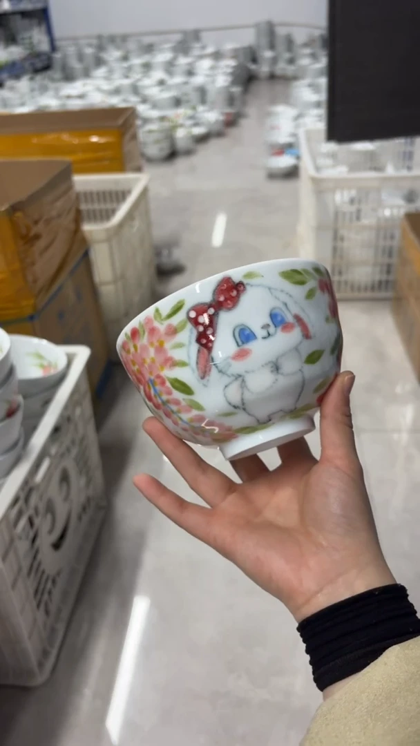 景德镇手绘釉中彩（食品级）墩墩碗