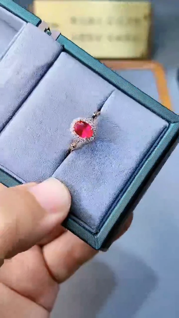 【闪购商品】红宝石戒指银S925镶嵌15