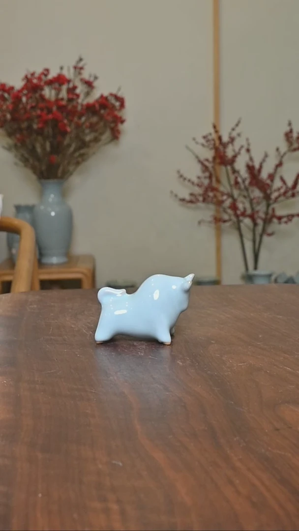 【闪购商品】其他小牛茶宠微瑕天青釉 无款